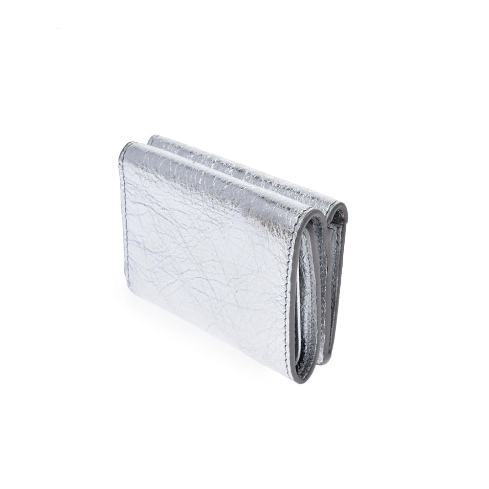 Balenciaga fold Silver Tri Calf Paper Wallet